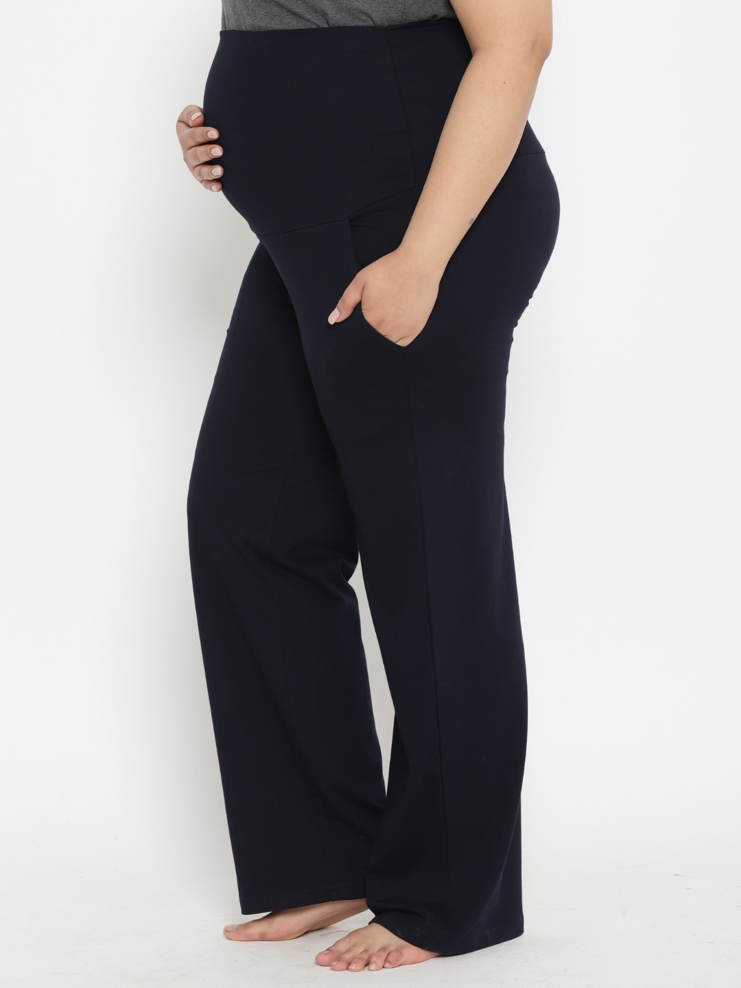 Geometri Deltage De er High Waist Plus Size Comfy Maternity Lounge Pants | Wobbly Walk