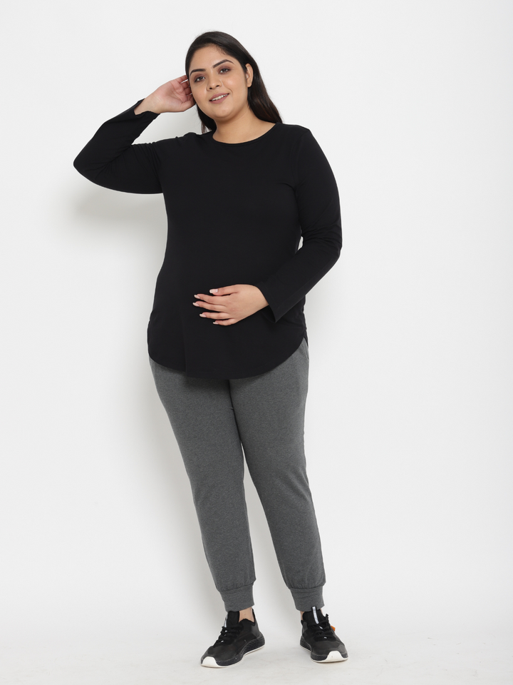 2pc. Plus-size Maternity Jogger + Tee Set