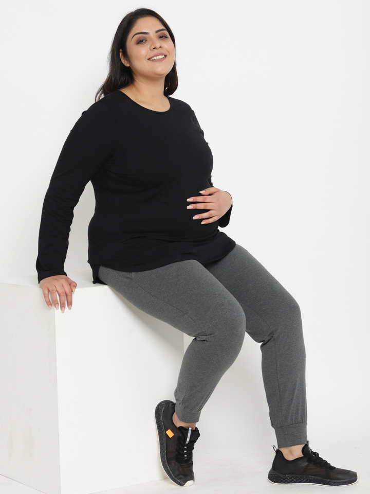2pc. Plus-size Maternity Jogger + Tee Set