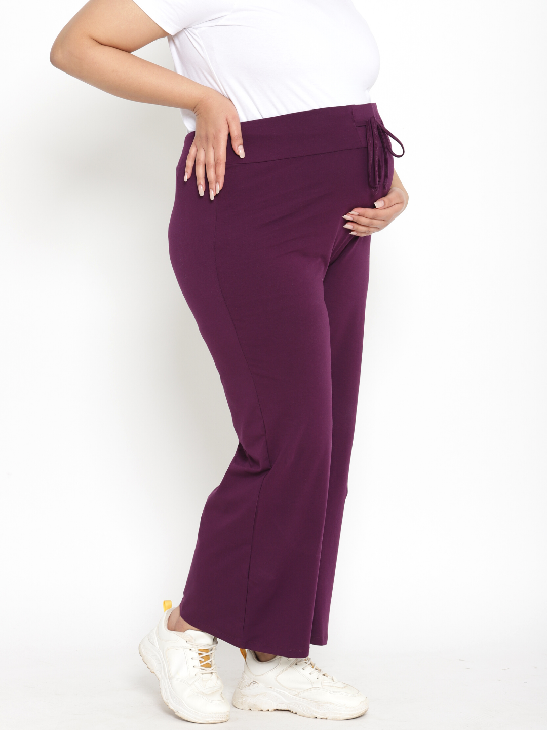 Essential Comfy Plus Size Maternity PJ Pants Purple