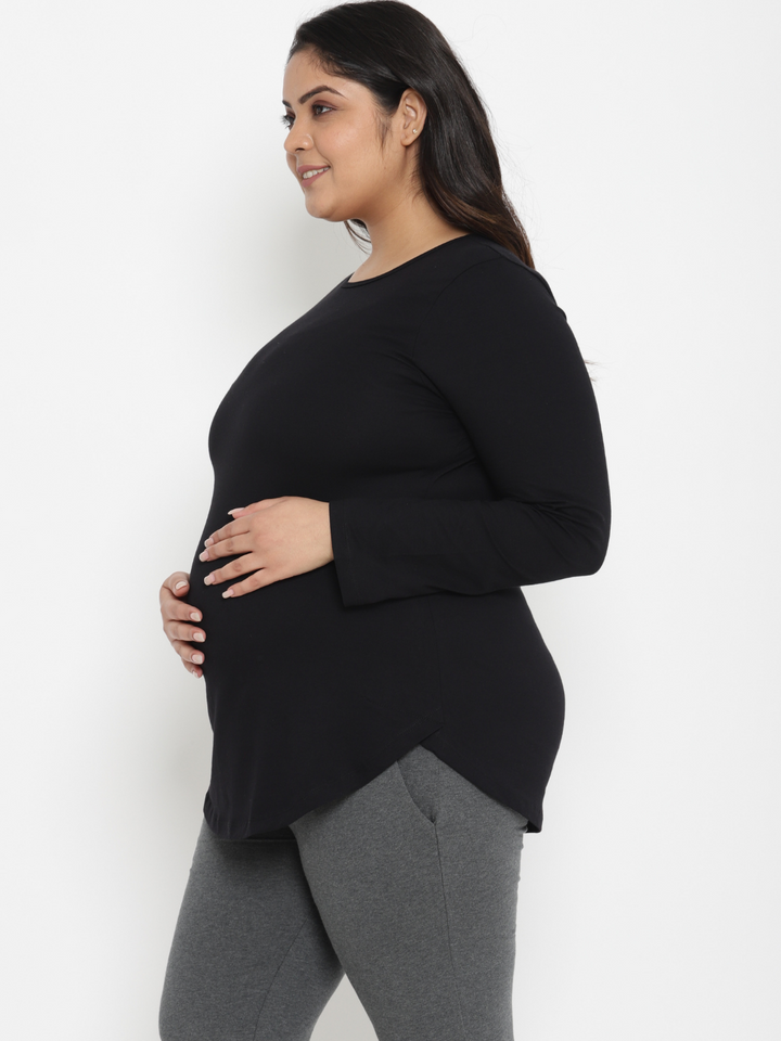 Maternity Plus Size Full Sleeves T-Shirt