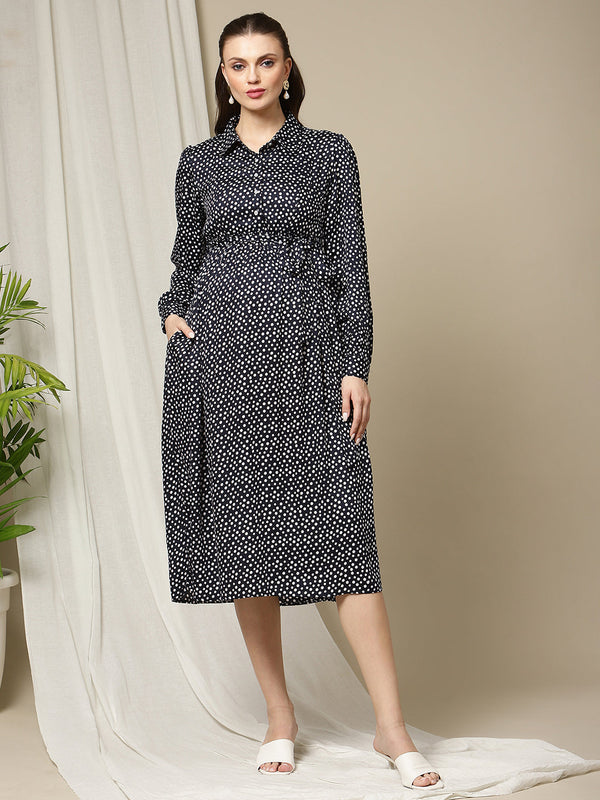 Polka Dot Maternity Dress