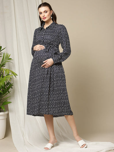 Polka Dot Maternity Dress