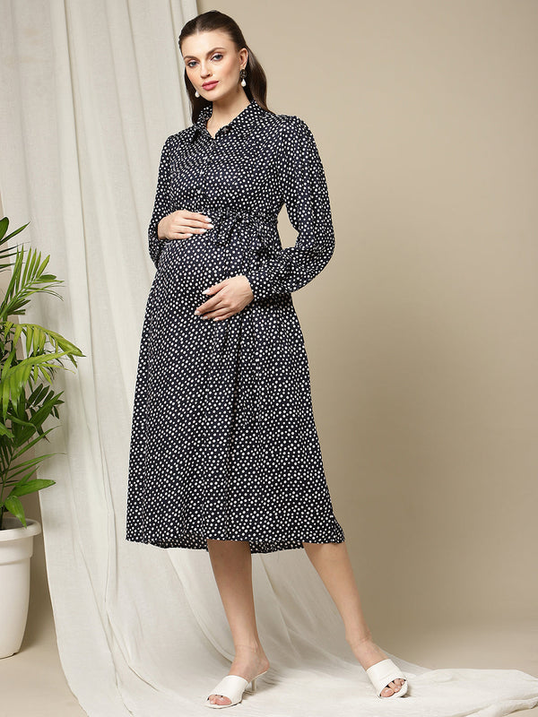 Polka Dot Maternity Dress