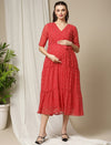 Polka Dot Red Maternity Dress