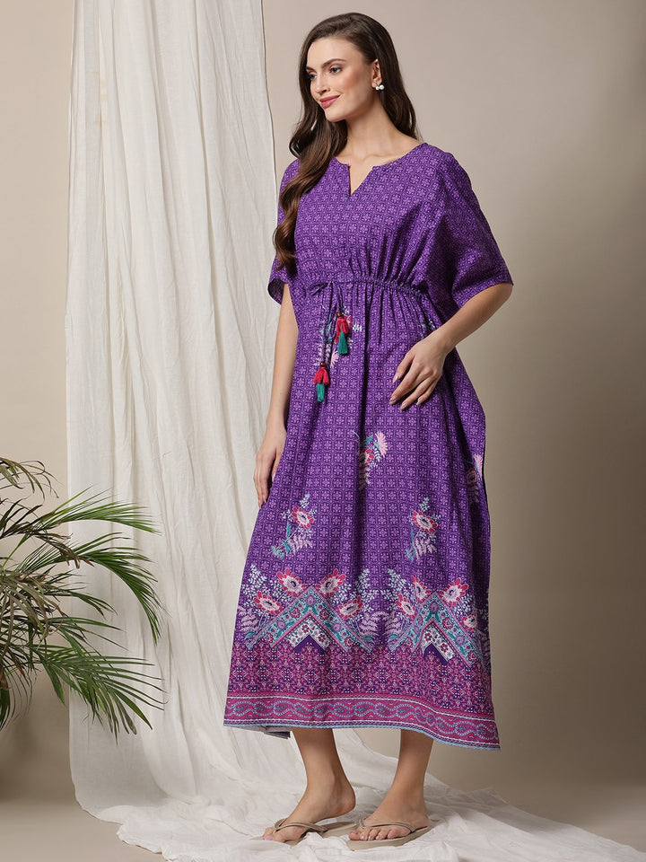 Floral Print Maternity Kaftan