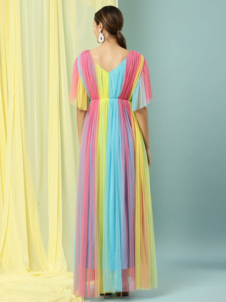 Rainbow Maternity Gown