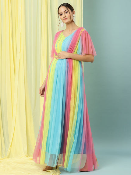 Rainbow Maternity Gown
