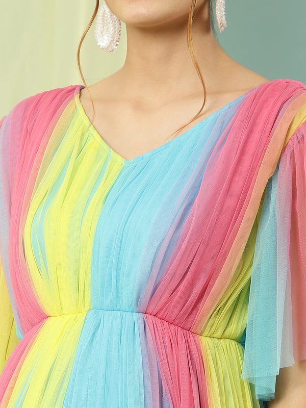 Rainbow Maternity Gown