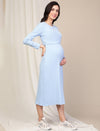 Maternity Casual Lounge Dress- Blue
