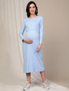 Maternity Casual Lounge Dress- Blue