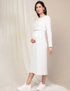Maternity Casual Lounge Dress- White