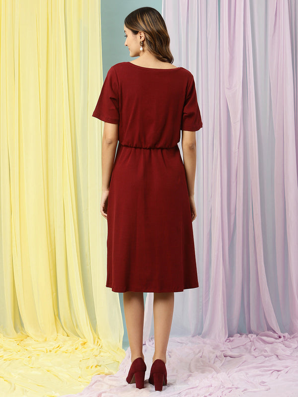 Overlay Feeding Rib Dress