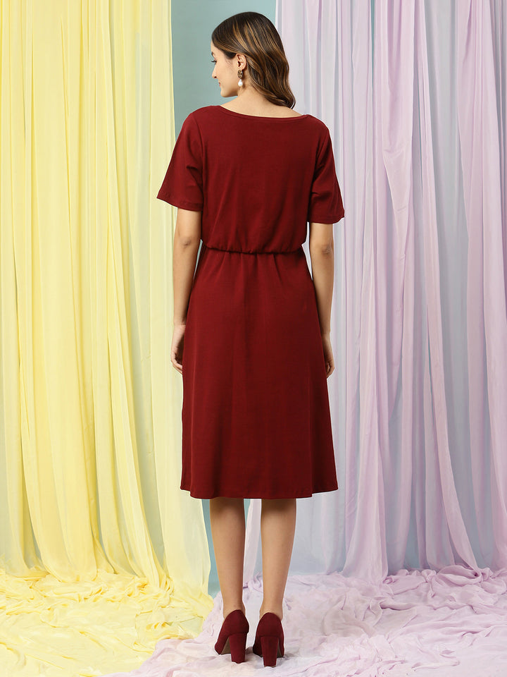 Overlay Feeding Rib Dress
