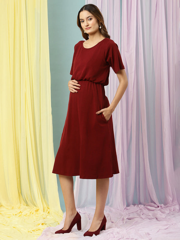 Overlay Feeding Rib Dress