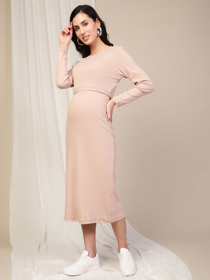 Rib Maternity Dress