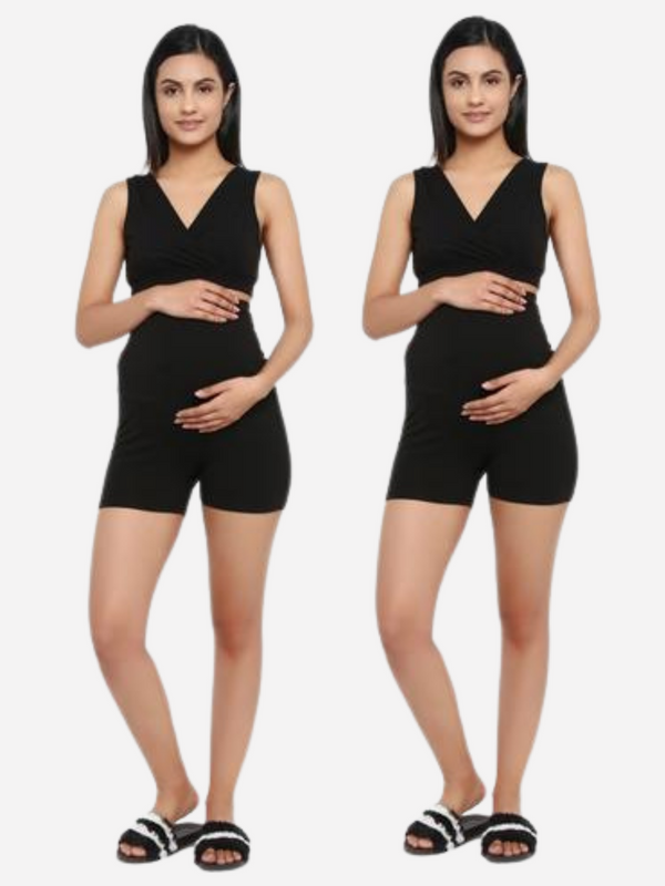 2pc. Maternity OverBelly Shorts