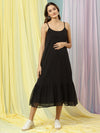 Sleeveless Maternity Dress- Black