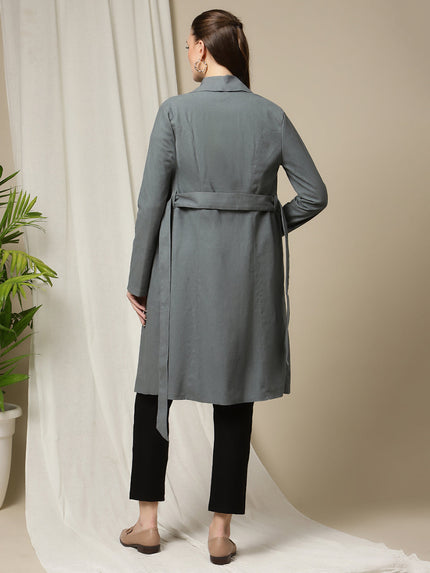 Suede Maternity Winter Coat