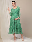 Tiered Floral Pregnancy Dress