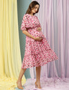 Pink Maternity Dress