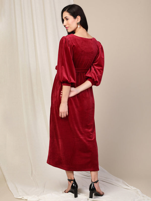Velvet Maternity Dress