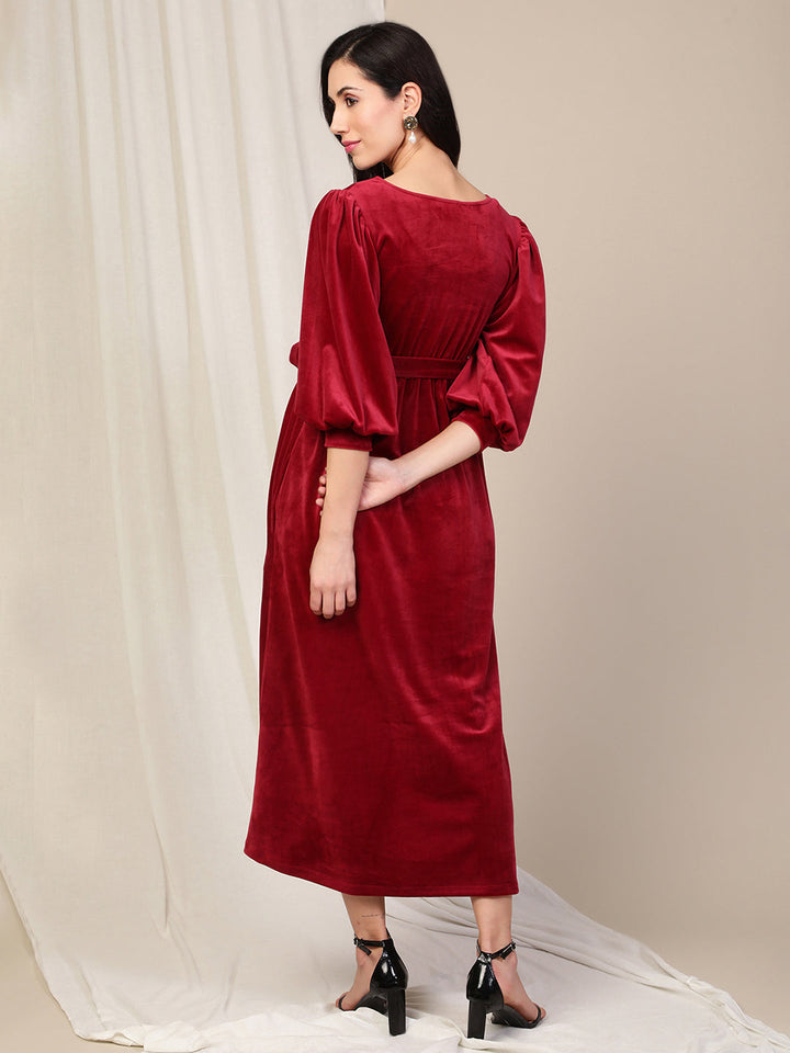 Velvet Maternity Dress
