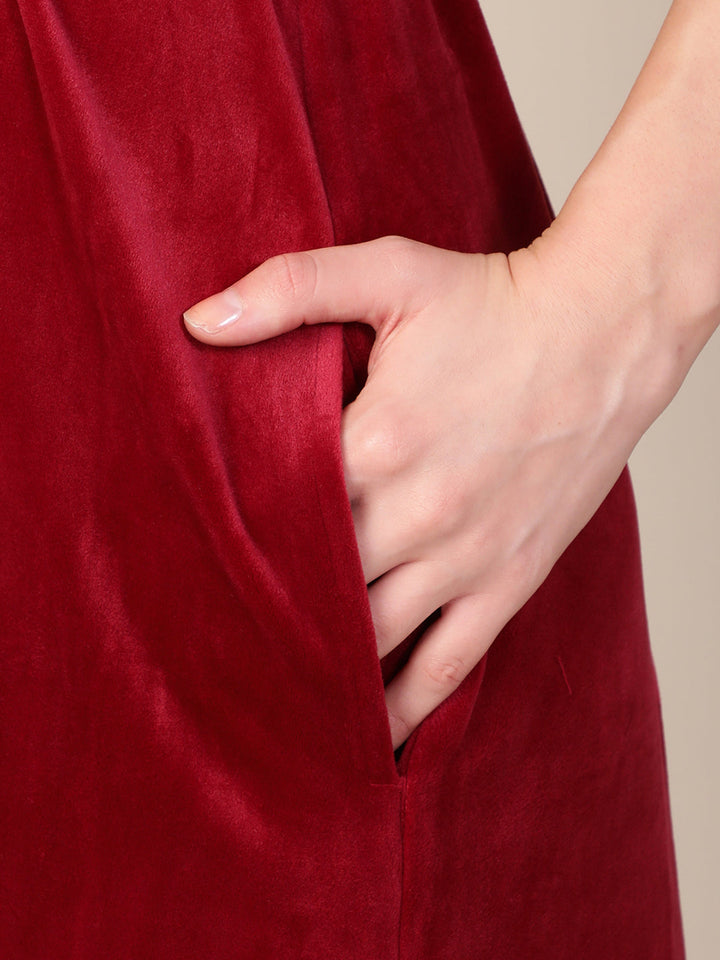 Velvet Maternity Dress