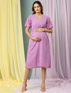 Maternity Midi Dress with Belt