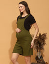 Maternity Rib-knit Shorts Jumpsuit