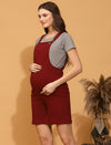 Maternity Rib-knit Shorts Jumpsuit
