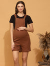 Maternity Rib-knit Shorts Jumpsuit