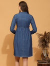 Maternity Denim Shirt Dress