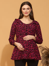 Maternity Ditsy Floral Top