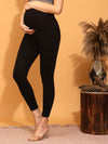 High-rise Maternity Jeggings- Black