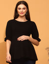 Pregnancy Tunic Top- Black