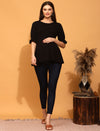 Pregnancy Tunic Top- Black