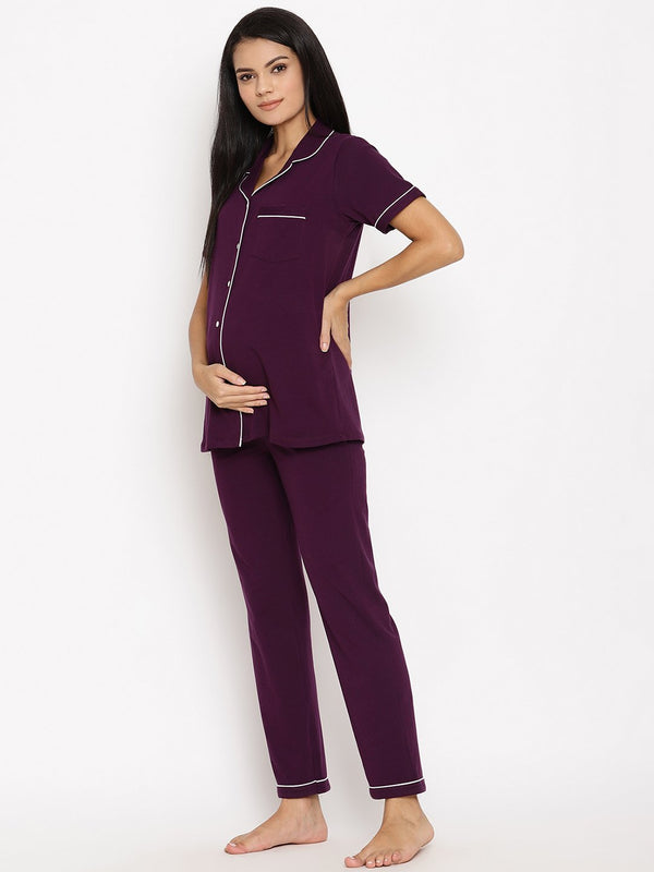 Marron Maternity Pajama