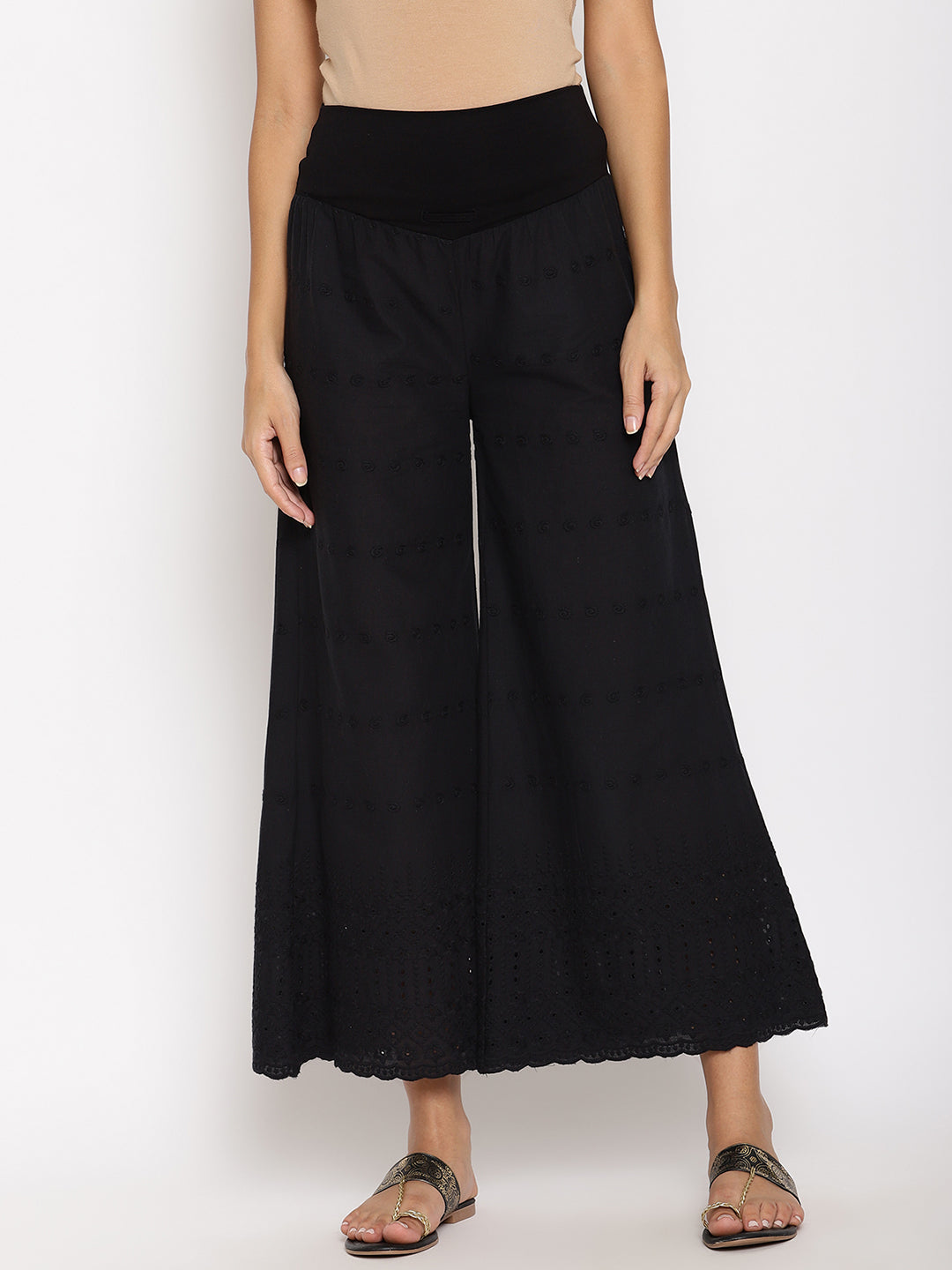 Black Palazzo Pants For Women | Shop online from सादा /SAADAA