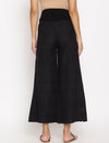 Maternity Cotton Palazzo Pants- Black