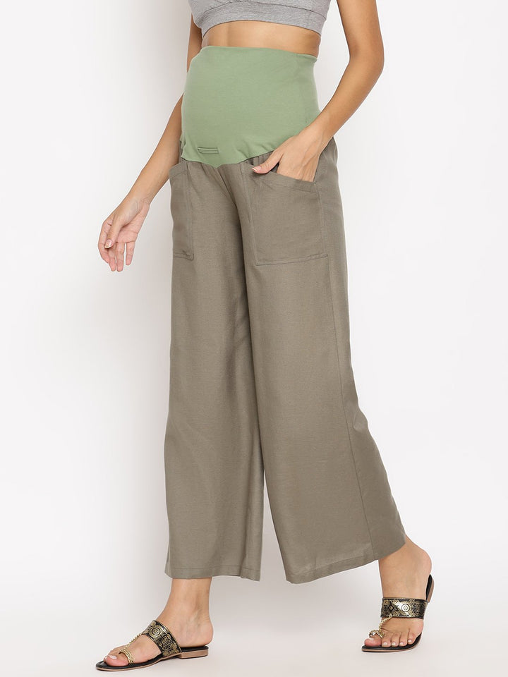 Maternity Linen Palazzo Pants