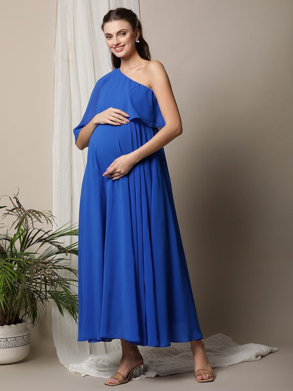 One Shoulder Maternity Dress