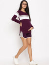 Maternity Athletic Shorts Set- Purple