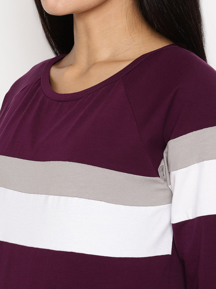 Maternity Athletic Shorts Set- Purple