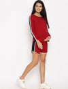 Maternity Athletic Shorts Set- Maroon