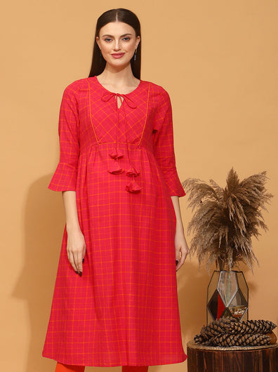 Maternity & Nursing A-Line Cotton Kurti