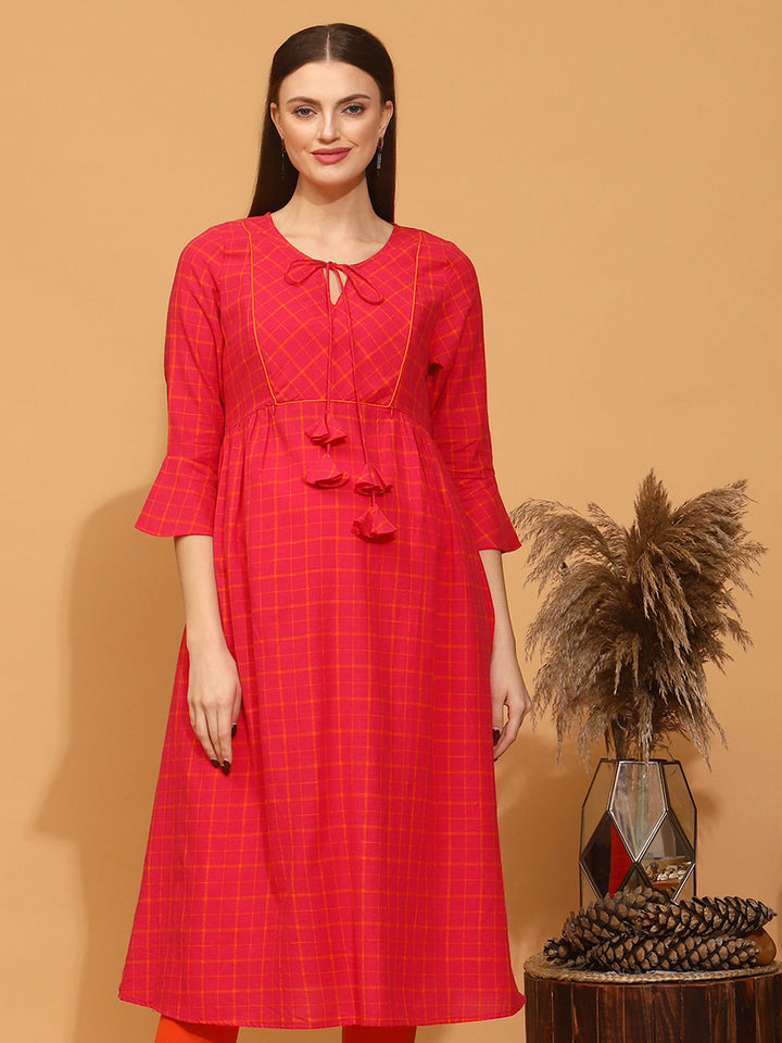 Maternity & Nursing A-Line Cotton Kurti