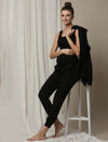 Ribbed Maternity Pull-On Jogger Pants- Black