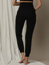 Ribbed Maternity Pull-On Jogger Pants- Black
