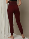 Maternity Matching Lounge Set- Hoodie with Jogger- Burgundy